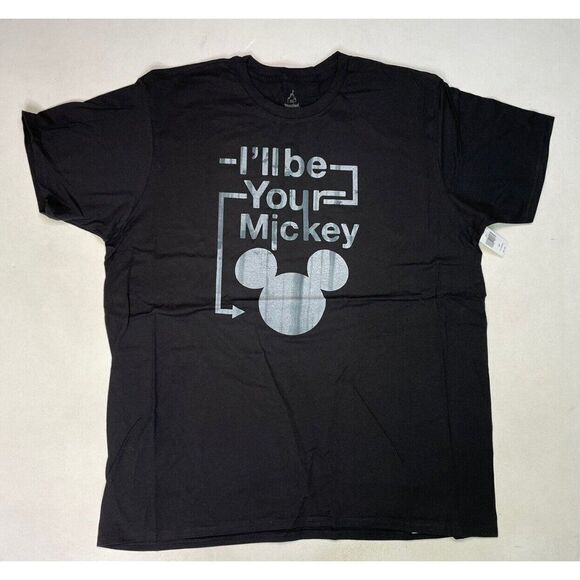 Disney Other - Disney I'll Be Your Mickey Graphic T-shirt Men Adult XXL Black Short Sleeve NWT